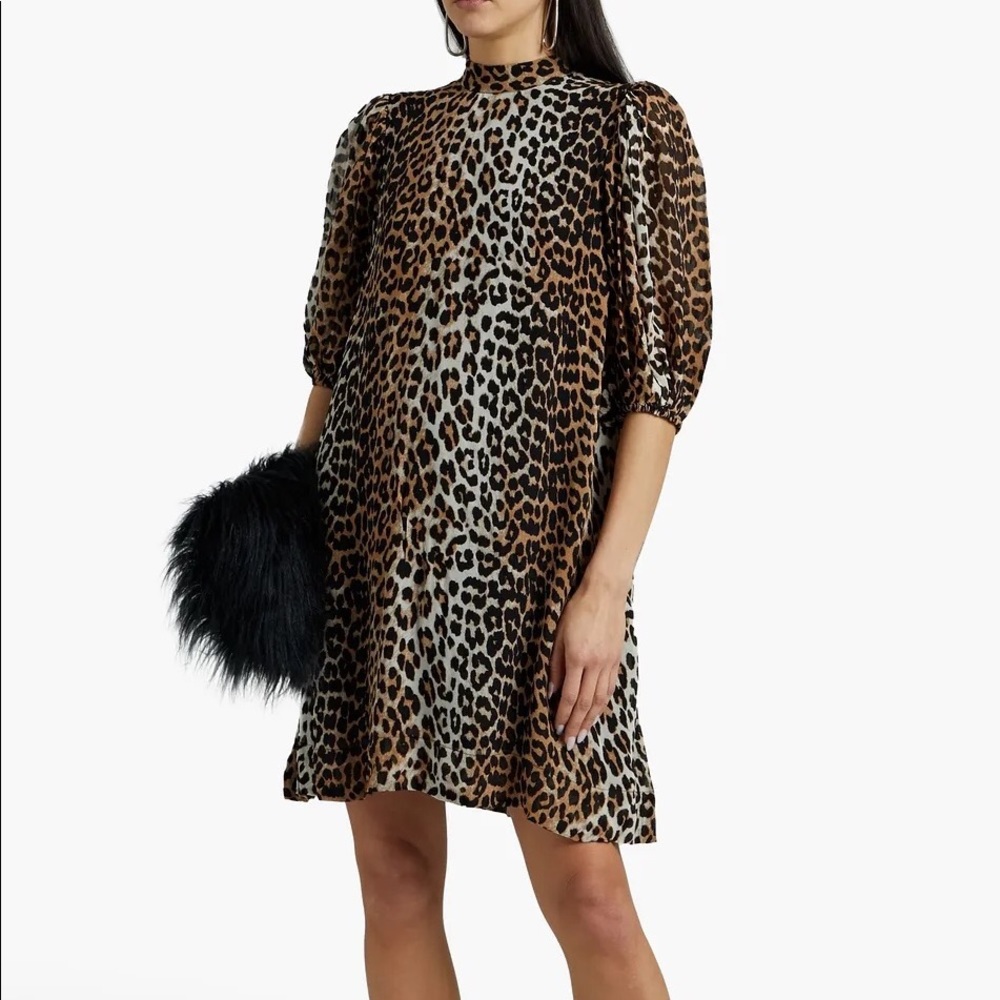 Ganni leopard print dress size de34